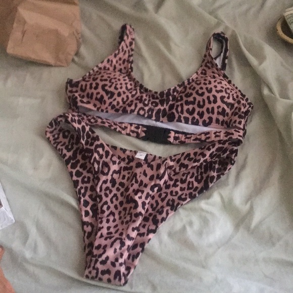 2 piece Cheetah Print Bathing Suit - Picture 2 of 6